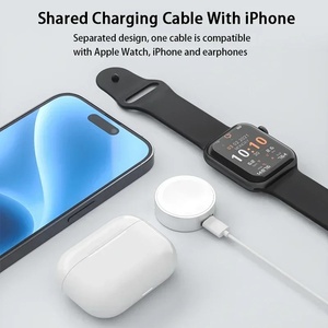 Apple için anahtarlık ile taşınabilir manyetik izle kablosuz şarj izle 10 S9 8 7 6 5 4 Ultra2 SE tipi C L çift Port şarj - Product Image 5