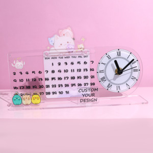 Trong Suốt Acrylic Đồng Hồ Treo Tường Máy Tính Để Bàn Acrylic Đồng Hồ Tùy Chỉnh Acrylic Đứng Anime Máy Tính Để Bàn Trang Trí Tùy Chỉnh Mãi Mãi Lịch Đứng - Product Image 3