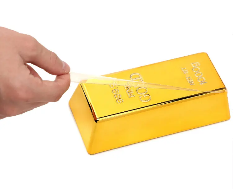 Benutzer definierte 24k reines Gold 1 gramm Gold 999 Bar Goldbarren 1 Unze gefälschte/echte vergoldete Stangen 24k reine Goldbarren Souvenir