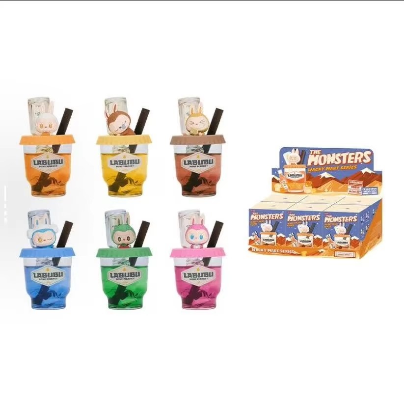 Original 6 boîtes/ensemble Labubu Wacky Mart aromathérapie