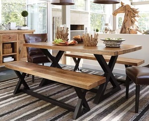 Ticari masa çok fonksiyonlu doğal renk restoran masa modern masif ahşap yemek masası - Product Image 1