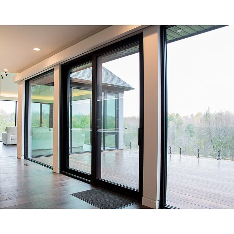 China supplier latest factory design aluminium profiles double glazed sliding doors