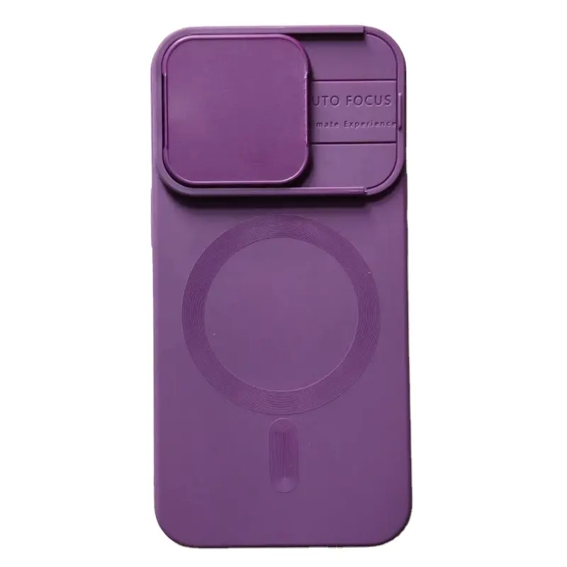 Antiman Factory Direct Magnetic Sliding Window CD Pattern for iPhone 12 Business Purple for iphone 13 14 11promax x xr xsmax