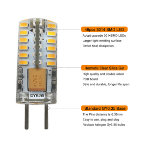 AC/DC 12V 2W Gy6.35 LED ampul 20W halojen ampul eşdeğer G4 G5.3 Bi pin mini led elektrik ampulü - Product Image 3