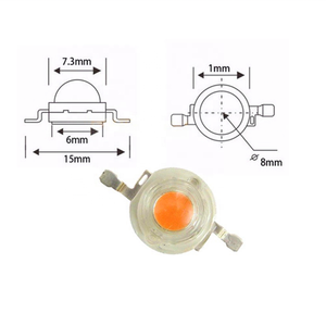 Bitki yetiştirme için CRI 95 3W bridgelux led çip 380-840nm tam beyaz spektrum - Product Image 2