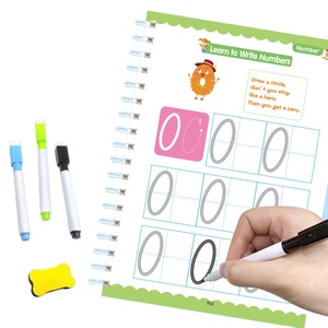 Impresión de logotipo personalizado, libro de borrado en seco, libro borrable, cuadernos de práctica para niños, rastreo de palabras del alfabeto mágico, libro para niños en edad preescolar - Product Image 1