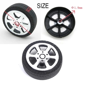 Fai da te Smart Car 2x30mm cerchi in plastica con pneumatici in gomma morbida per auto RC fai da te accessori giocattolo per stelo per Arduino Kit - Product Image 3