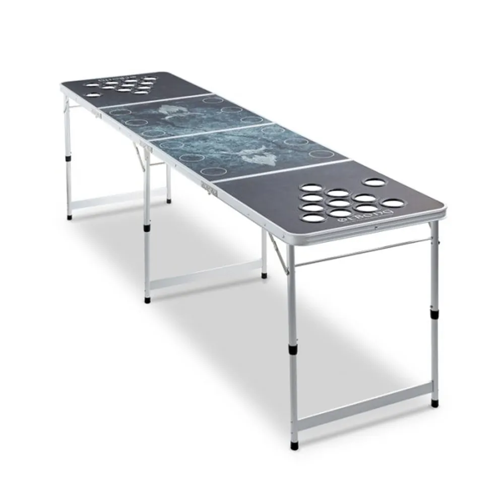 Custom Opvouwbare 8ft Aluminium Opvouwbare Bier Pong Tafel Met Gat