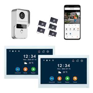 Anjielo <strong>2</strong>-<strong>Wire</strong> 1V2 Video Doorphone 7 Inch <strong>Intercom</strong> <strong>System</strong> Two-<strong>Way</strong> <strong>Intercom</strong> for Enhanced Home Security - Product Image 2