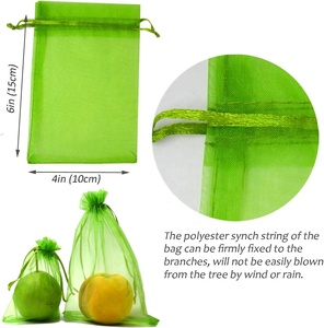 Sacchetti di protezione per frutta sacchetti di rete con coulisse per frutta e verdura copertura borsa a rete