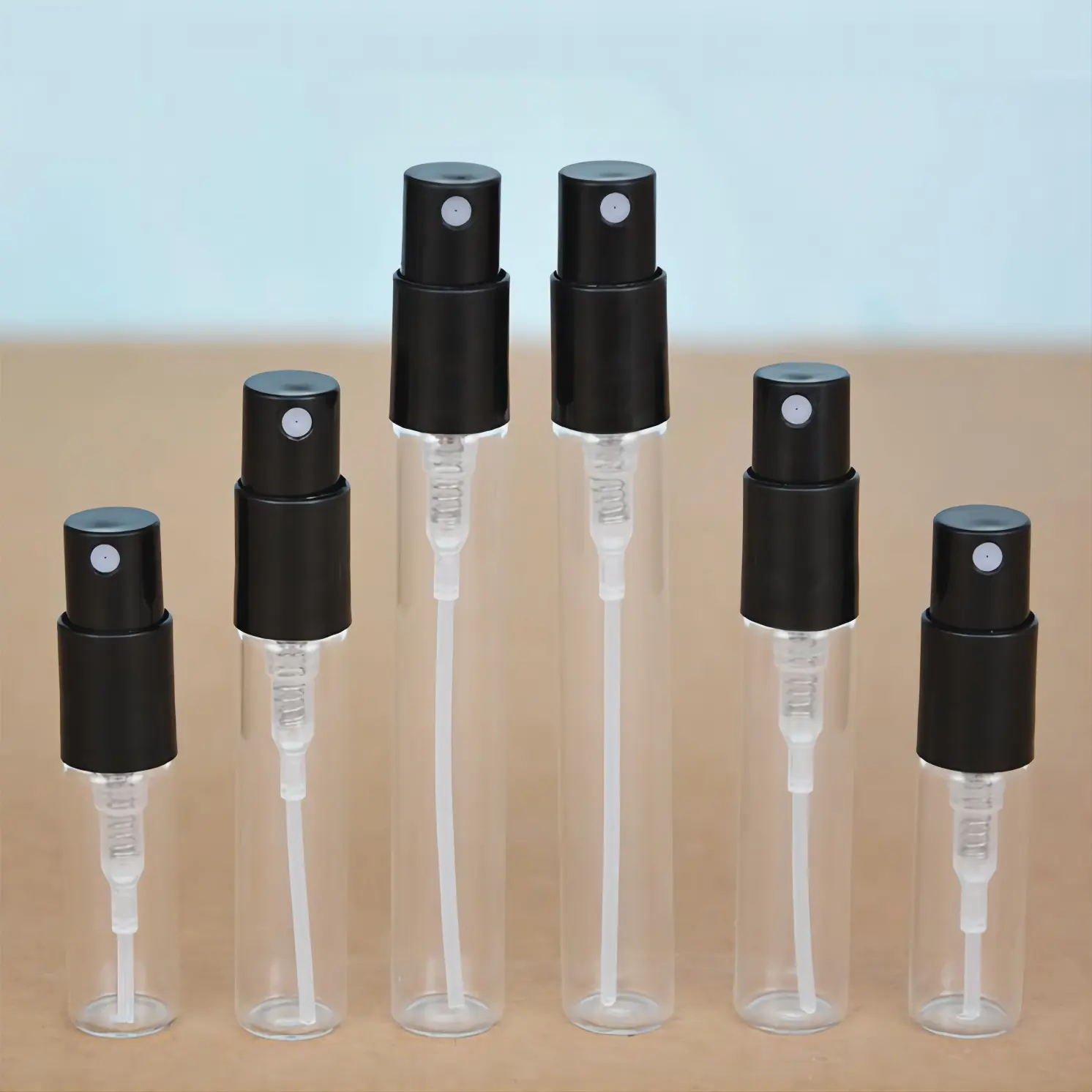 Frasco de vidro vazio para frasco, frasco de vidro de 2ml, 3ml e 5ml, spray cosmético, frasco testador de amostra
