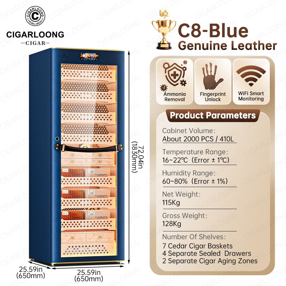 Cuir véritable bleu