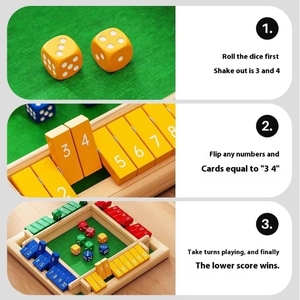 子供の早期教育おもちゃ楽しい4つのサイコロ4面数字フロップカードカウントポイント算術ゲーム - Product Image 6