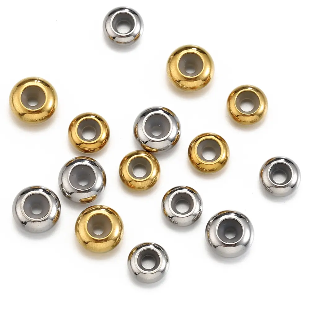 Braccialetto e collana fai-da-te che fanno componenti perline di posizionamento in acciaio inossidabile e silicone