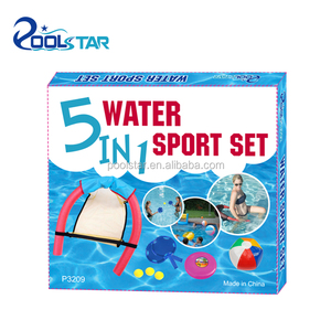 PVC Inflatable <strong>Pool</strong> <strong>Games</strong> <strong>Set</strong> Includes Basketball &amp; Volleyball Court for Summer Floating Toy <strong>Games</strong>