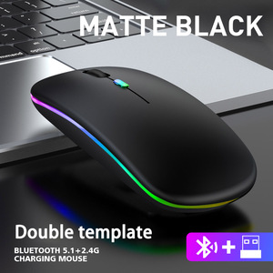 Ratón inalámbrico BT 5,2 con USB, mouse recargable RGB para ordenador portátil, PC, Macbook, 2,4 GHz, 1600DPI - Product Image 2