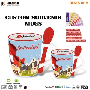 İsviçre hatıra koleksiyonu için seramik bardak ve kahve kupa seti turist hediyeler ve içecekler için ergonomik grip bölümü ile - Product Image 4
