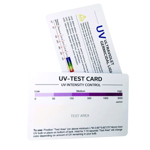 定制紫外线辐射温度塑料<span class=keywords><strong>UV</strong></span>-C光测试卡用于美容电子产品