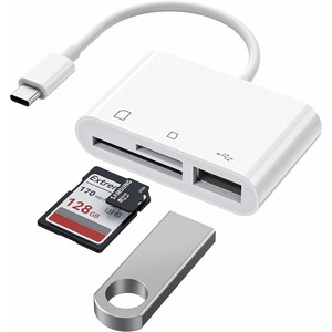 <strong>USB</strong> C to SD <strong>Card</strong> Reader,<strong>USB</strong> C to SD TF Memory <strong>Card</strong> Reader Adapter Compatible with Type-c Port - Product Image 1
