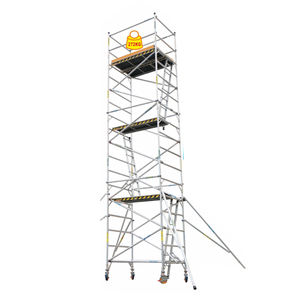 Sistema útil Andamio de aluminio móvil Torre Escalera Andamio industrial Nuevo para construcciones Juego de 6m/12m/20m