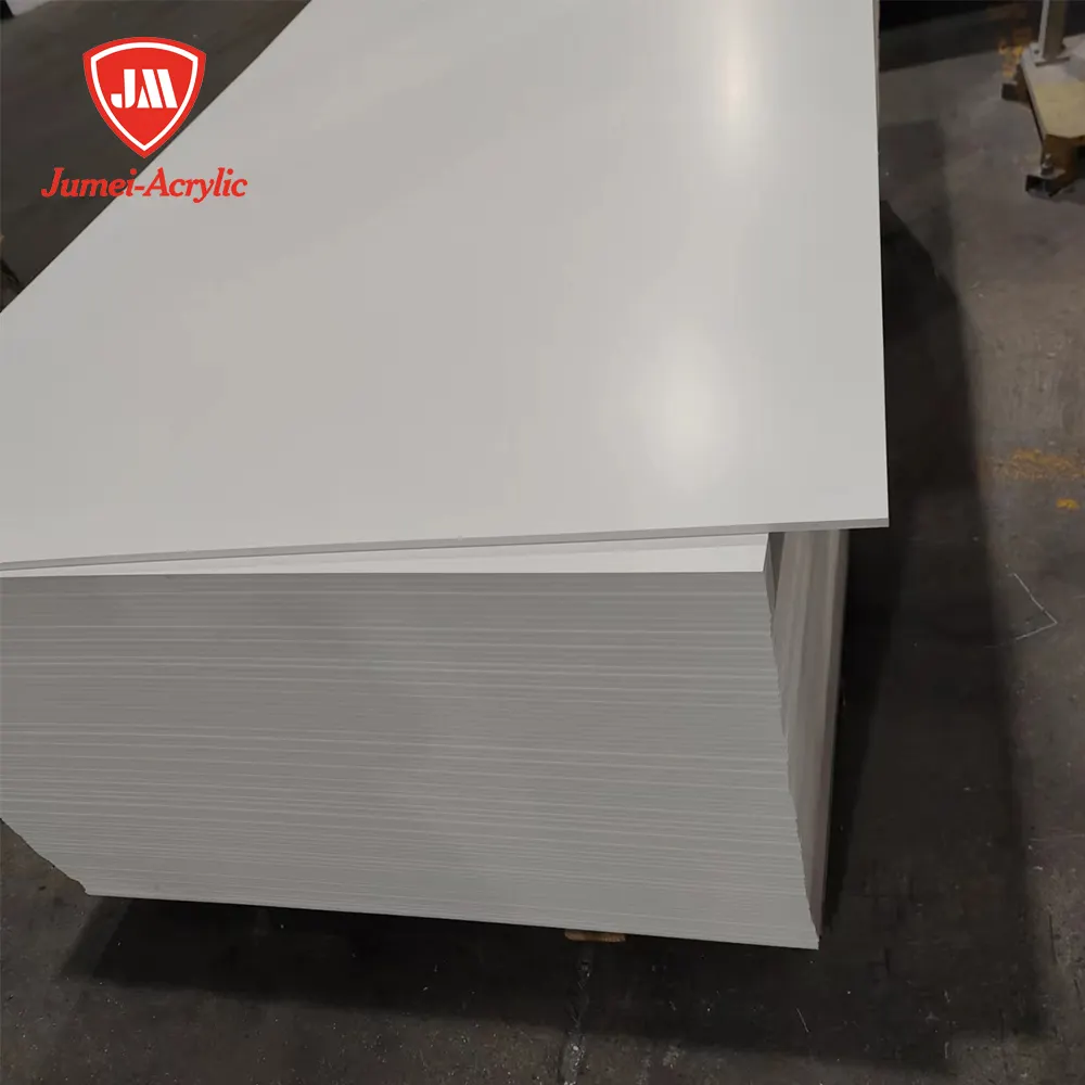 Jumei UV Printing Supplier High Density Rigid White plastic 4x8ft 2 3 4 5mmPlastic Forex Celuka Free PVC Foam Sheet Board