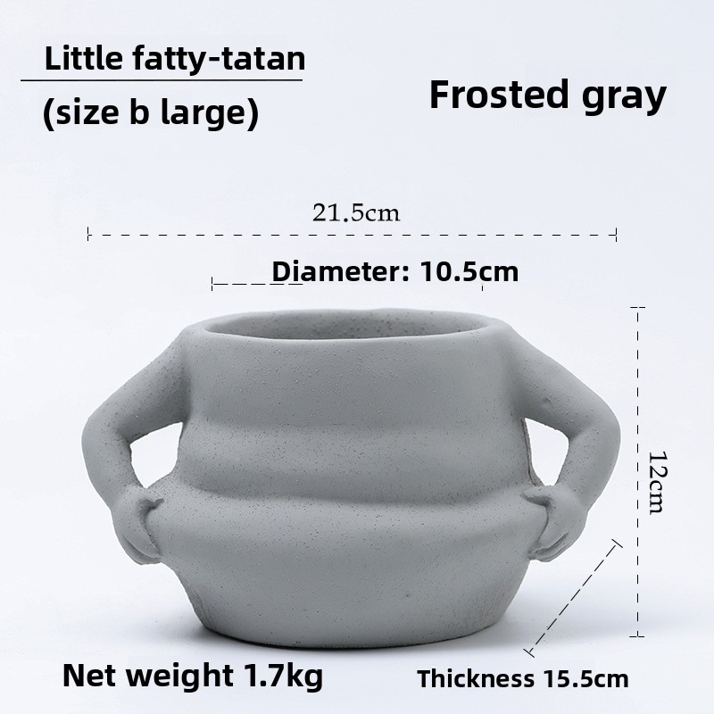 Little Chubby B Large Matte Gray 21.5cm