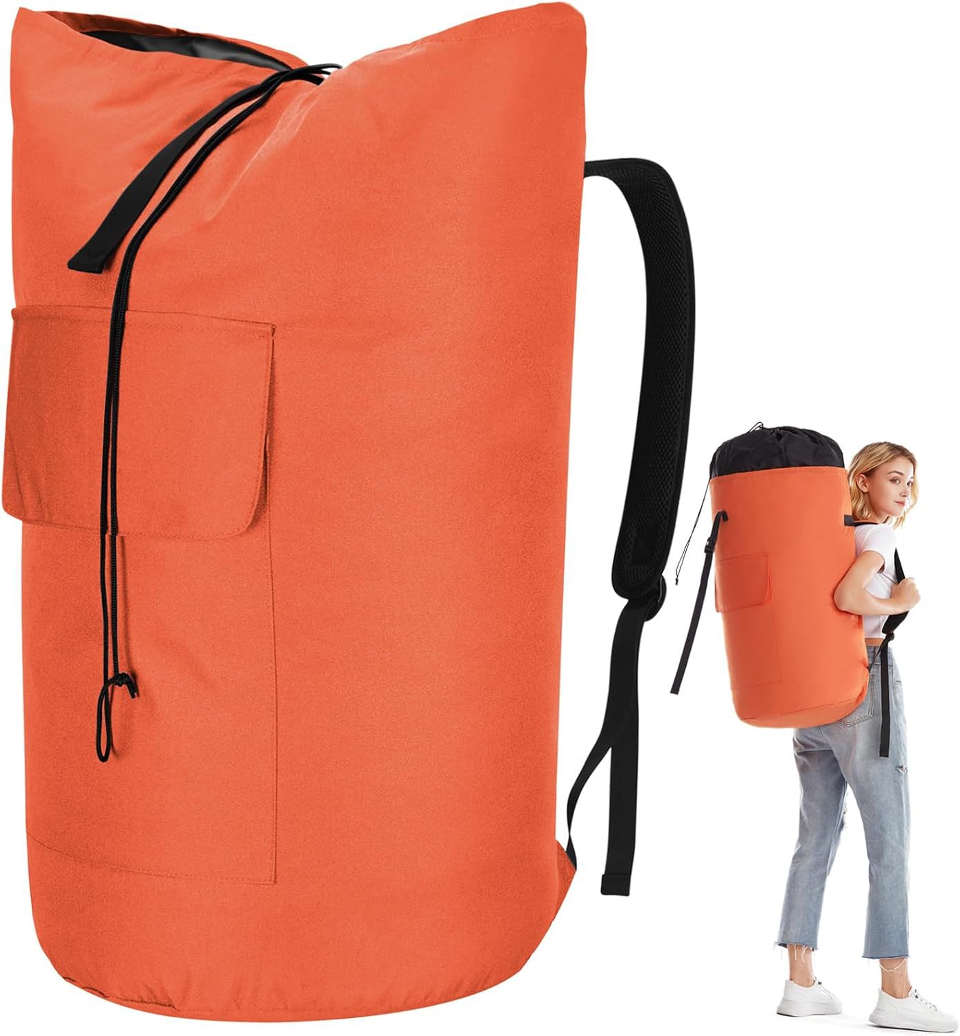 Orange - 38.1 length x 38.1 width x 71.1 height cm