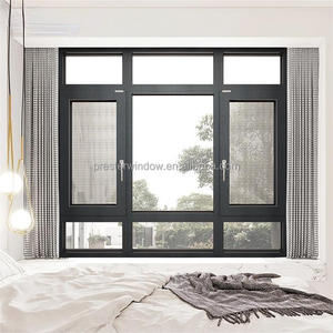 Estilo moderno Alumínio Janela Frames Novo Preço para Side Hung Francês Casement Janela Nigéria Fixo Painel Vertical Abertura Padrão