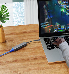 5 in 1 USB 3.1 tip C Hub USB C yerleştirme RJ45/ HD HDTV/3XUSB 3.0