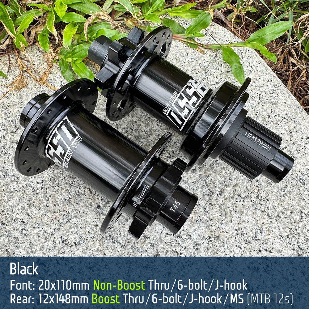 Noir F20x110 Non Boost+R12x148 Boost-MS-32 Trous-6-Boulons-J-Bend
