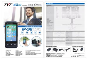 สมาร์ทโฟน4G IP-98 TYT ชุดวิทยุ poc อินเตอร์คอมแบบไร้สาย zello 4G LTE walkie talkie 4.0นิ้วหน้าจอสัมผัสได้รองรับ IP98 - Product Image 5