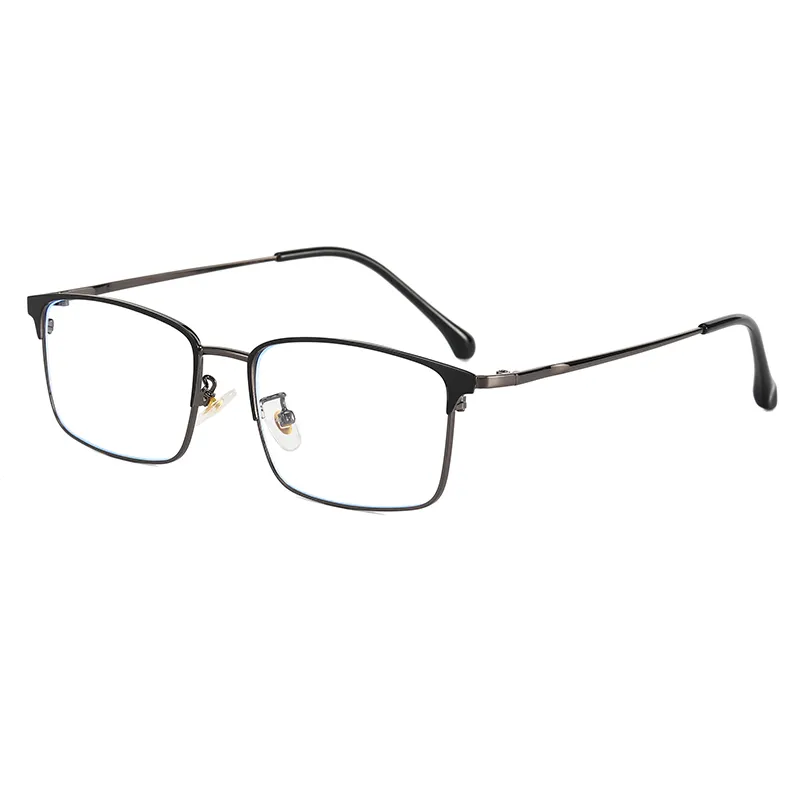 New Full-Rim Glasses Men's Anti-Blue Light Glasses Metal Spectacle-Frame Glasses for Eye Protection