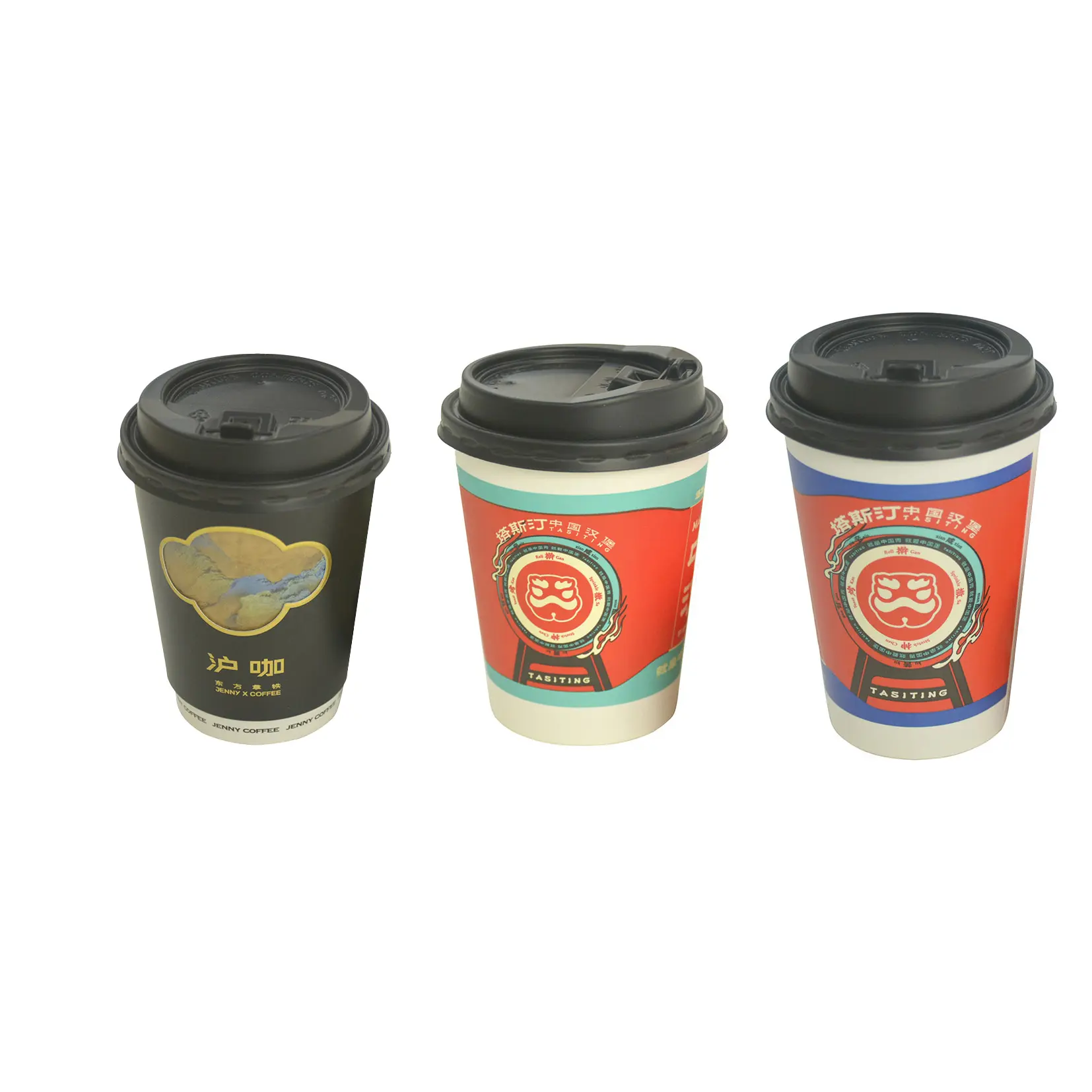 Disposable Double Wall Paper Cup For Hot Drink Custom Logo Accept 8/12/16/22Oz Paper Cup For Coffee Cup And Hot Drinks