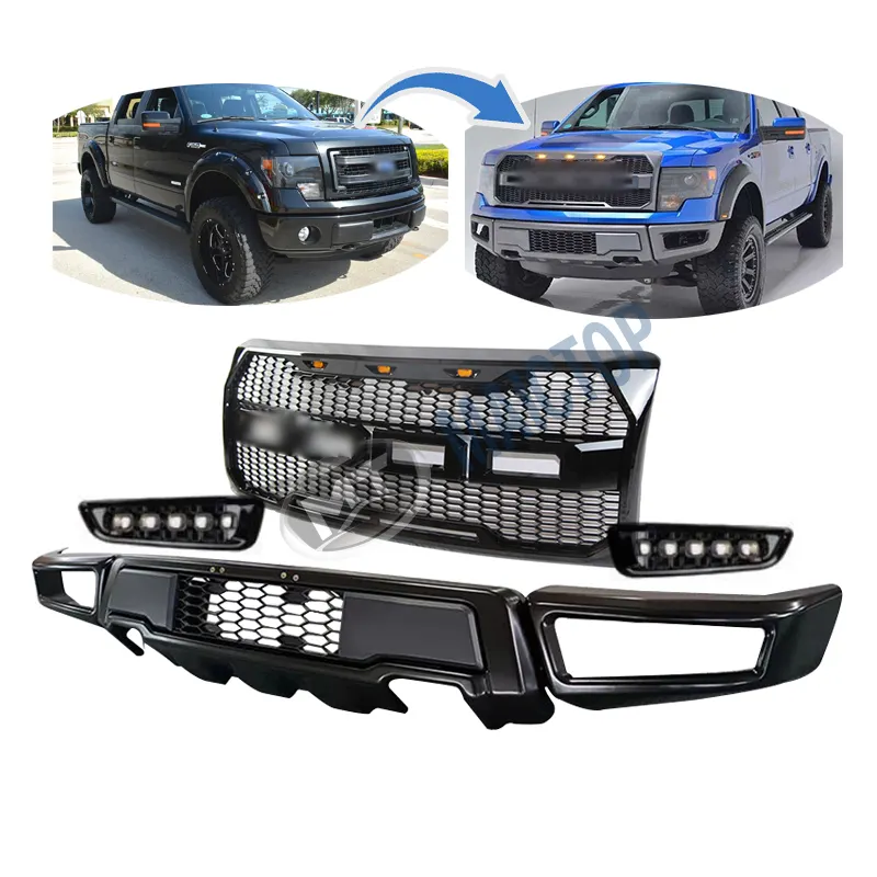 Maictop, accesorios para coche, kit de carrocería de parrilla de parachoques delantero para F150, 2009-2014, actualización a camioneta 4x4 estilo Raptor