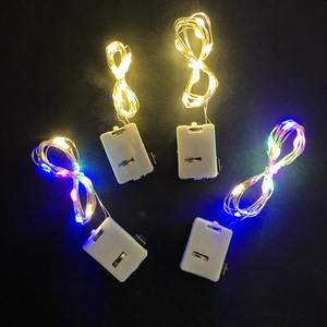 Holiday Light 3 funciones modo intermitente botón caja de batería Led luces decorativas en serie LED alambre de cobre cadena de luces - Product Image 2
