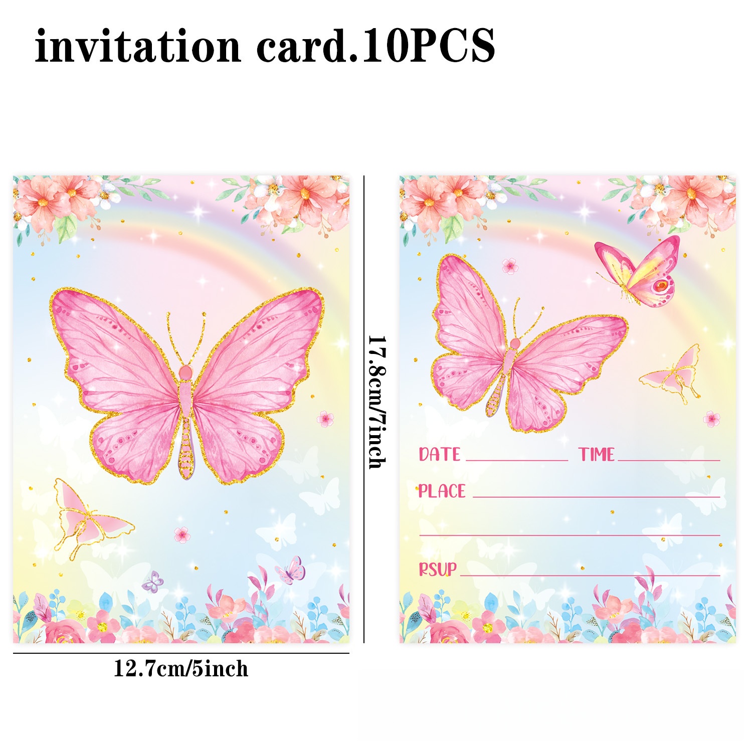 Invitation Cards - 10PCS-Pink