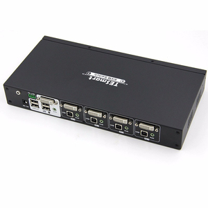 TESmart 4 Port DVI <strong>KVM</strong> <strong>Switch</strong> Wholesale <strong>3</strong> Ways PC PS/2 Keyboard/Mouse and Monitor 1U <strong>KVM</strong> Switcher 4x1