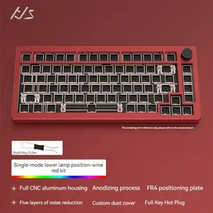 AL75 Customized Mechanical <strong>Keyboard</strong> Kit Cnc Aluminum Case Full Key Non Impulse Wired Single Mode RGB Gaming <strong>Keyboards</strong> - Product Image 3