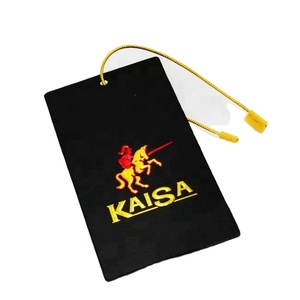Etiqueta colgante de ropa de papel de logotipo de impresión personalizada barata pero de alta calidad con cuerda y ojal impreso personalizado - Product Image 2