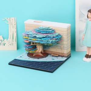 Omoshiroi Block-Bloc de notas para fiesta, Cubo de papel 3D con forma de Treehouse, descuento, ofertas semanales - Product Image 6