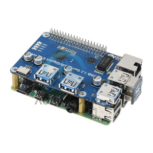 USB 3.2 Gen1-und Gigabit-Ethernet-HUB-HUT für Raspberry Pi 3x USB 1x Gigabit ETH Treiber frei 4-Port USB 3.2 Gen1 - Product Image 3