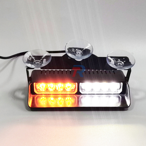 ไฟกะพริบฉุกเฉินบนแดชบอร์ด8 LED 8W ไฟแฟลชเตือนเพื่อความปลอดภัยภายในกระจกหน้าพร้อม PC + ABS - Product Image 2