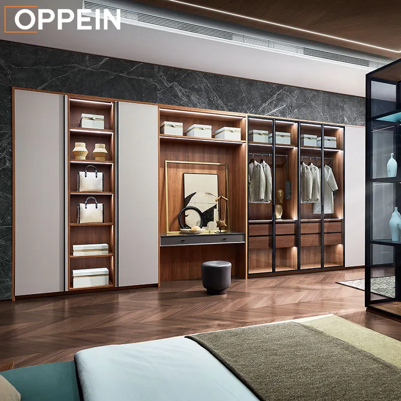 OPPEIN מטבח דקור הודי מודרני חדר שינה חדר שינה ריהוט עם ארבע מלתחה שינה מלתחה מודרני סגנון