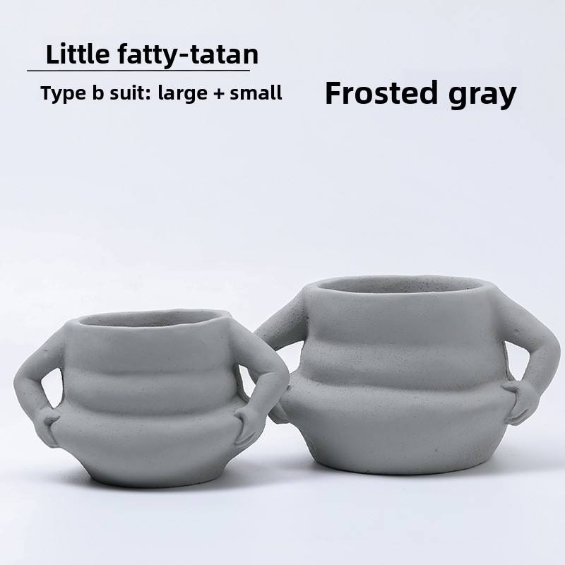 Little Chubby B Matte Gray (Large + Small)