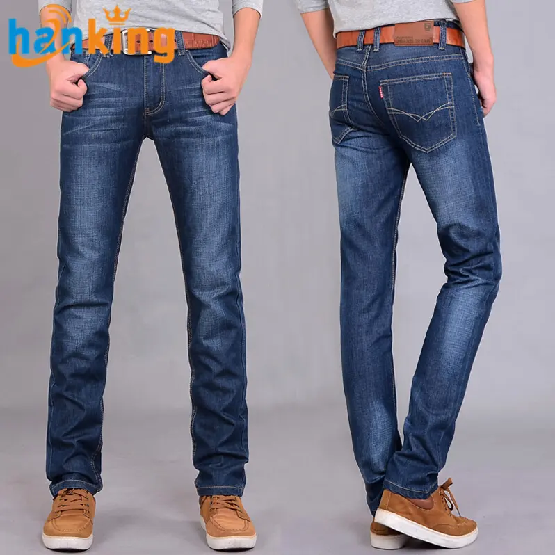 Calça Jeans Quente dos homens Nova Chegada de Alta Qualidade Elástico Jeans Fino Mens Jeans Skinny Plus Size 28-40 Com Veludo ou Sem Veludo