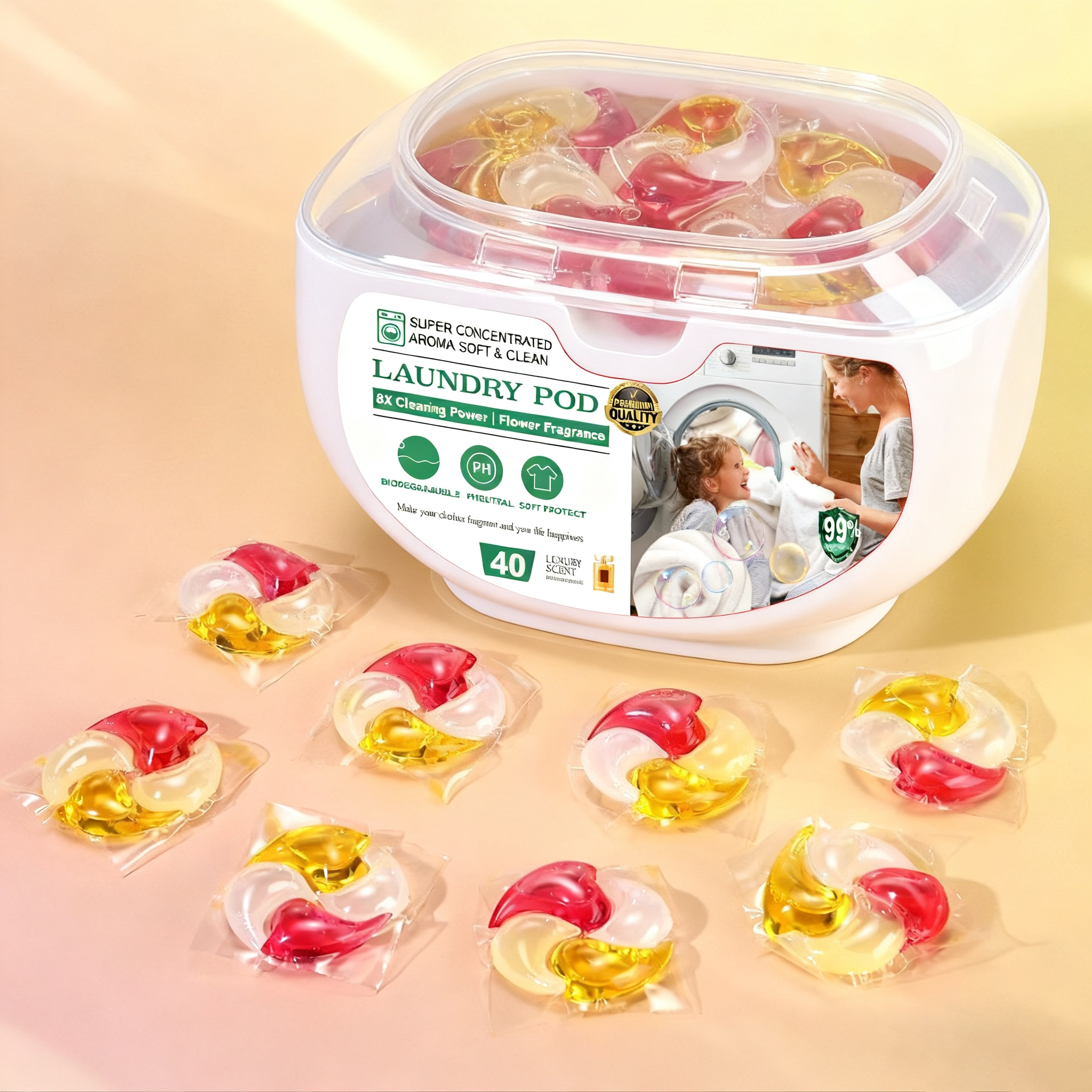 4-in-1 laundry gel beads