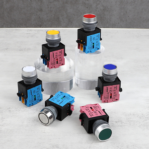 22mm mehrfarbiger wasserdichter Stahl-Kunststoff-Druckknopf 6V 12V weiße LED-Verriegelung Beleuchteter Druckknopf schalter - Product Image 5