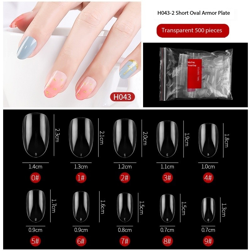 H043-2#short oval transparent color-02