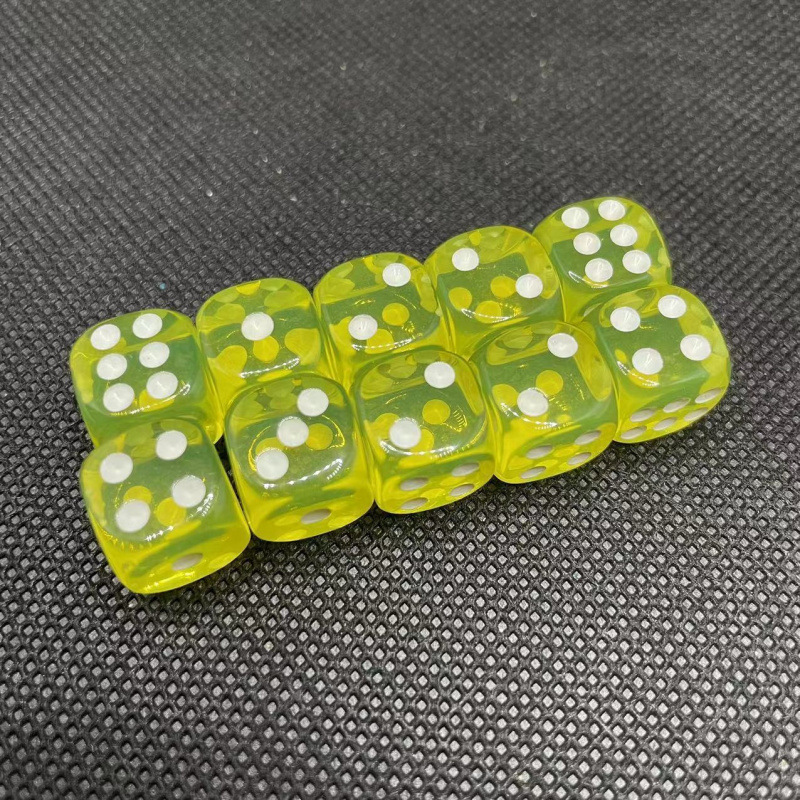 10 12mm redondo amarillo transparente
