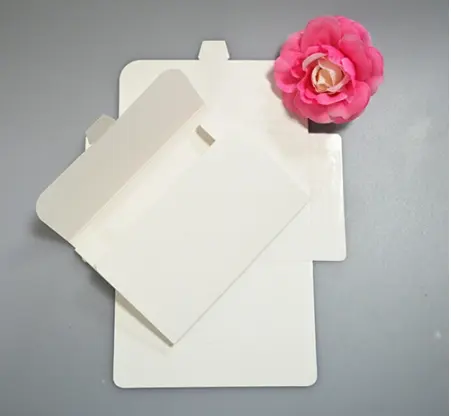 Custom balck/white/brown cardboard postcard envelope photo package case packaging box with custom logo